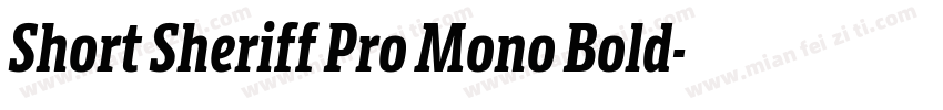 Short Sheriff Pro Mono Bold字体转换